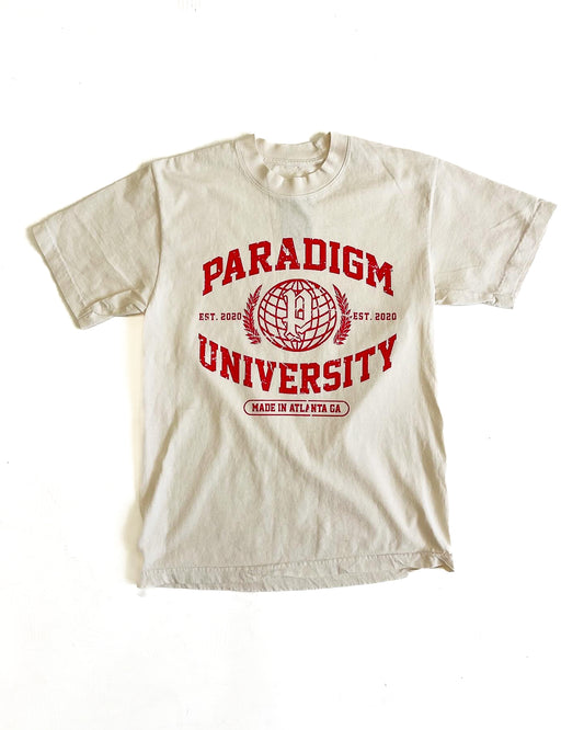 Cream Paradigm University Tee