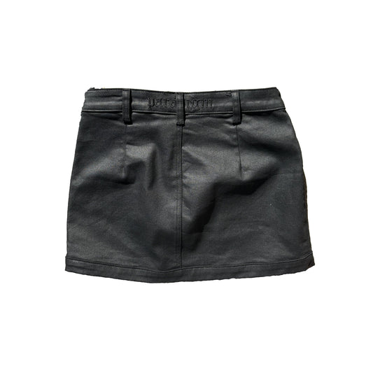 Waxed Denim Mini Skirt (Skirt Only)